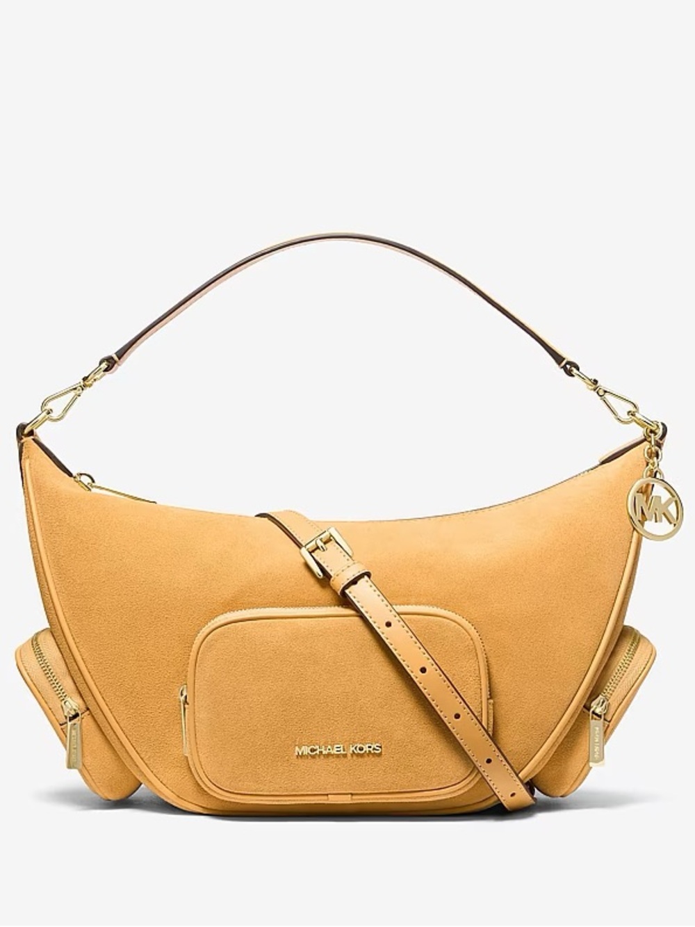 Michael Kors Merritt Medium Suede Convertible Shoulder Bag